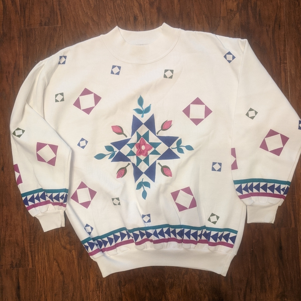 Vintage 80s Long Sleeve Sweatshirt L Soft